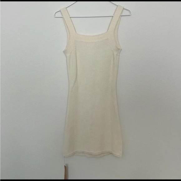 Reformation Cento Cable Knit Cotton Sweater Mini Dress NWT - Picture 3 of 7